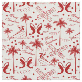 Weihnachten in Tropical Australia Red Toile  Stoff