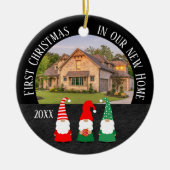 Weihnachten in unserem neuen Zuhause Keramik Ornament (Vorne)