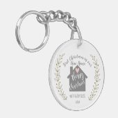 Weihnachten in unserem neuen Zuhause Schlüsselanhänger (Vorderseite links)