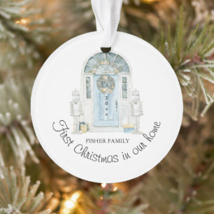 Weihnachten in unserem neuen Zuhause Wasserfarbe B Ornament