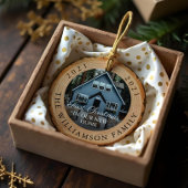 Weihnachten in unserer neuen Zuhause Keramik Ornament