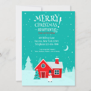 Weihnachten in unserer neuen Zuhause-Urlaubskarte