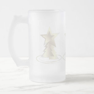 Weihnachten in Weiß Mattglas Bierglas