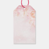 Weihnachten in Weiß und Rosa Rose Frohes Ferien Geschenkanhänger (Rückseite)