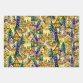 Weihnachten in Whimsical Village in verschiedenen Geschenkpapier Set (Vorderseite 2)