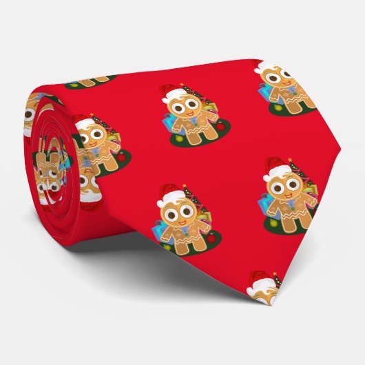 Weihnachten - Ingwer Brot Mann Krawatte (Gerollt)