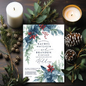 Weihnachten Inspiriert Blumenzwiebeln Blätter Hoch Einladung