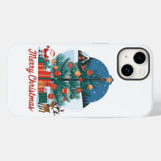 Weihnachten iPhone 14 Fall: Festive neues Modell Case-Mate iPhone Hülle (Rückseite (Horizontal))
