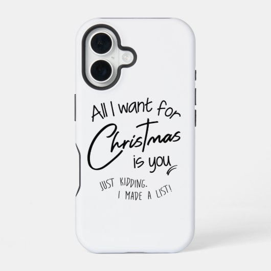 Weihnachten iPhone 16 Hülle (Rückseite)