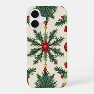Weihnachten iPhone 16 Slim Fit Hülle, Glänzend Hülle