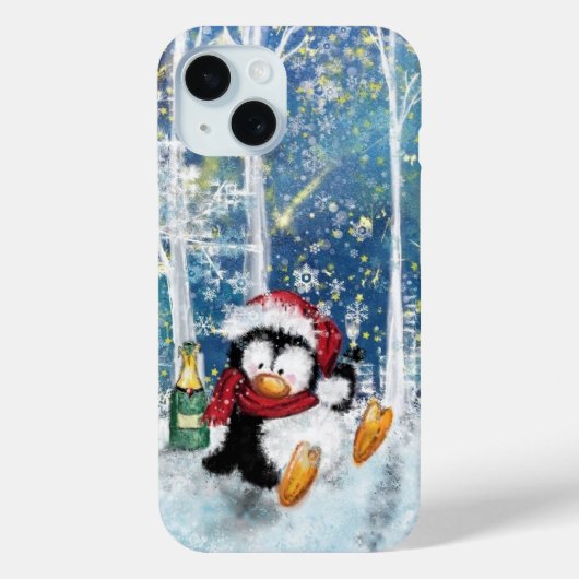 Weihnachten iPhone Case Geschenk Happy Party Pingu (Rückseite)