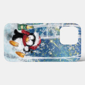 Weihnachten iPhone Case Geschenk Happy Pinguin Par (Rückseite (Horizontal))