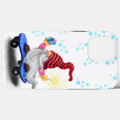Weihnachten iPhone Case Geschenk Skater Gnome mit (Rückseite (Horizontal))