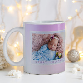Weihnachten Iridescent Pastel Foto Happy Holiday Kaffeetasse
