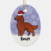 Weihnachten irisch/Englisch/Setzer Gordons/R&W Keramik Ornament (Hinten)