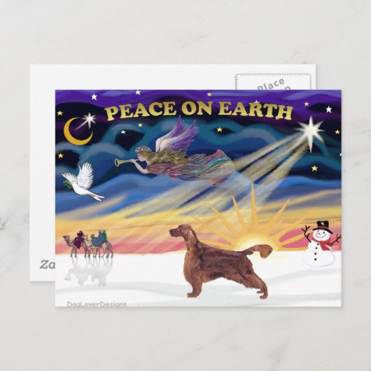 Weihnachten - Irischer Setter 1 (Vorne/Hinten)