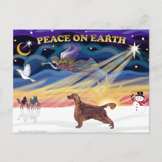 Weihnachten - Irischer Setter 1 (Vorderseite)