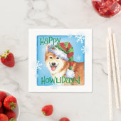 Weihnachten Isländisch Sheepdog Serviette (Beispiel)