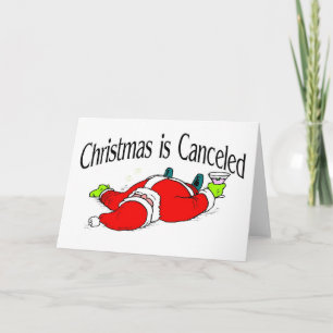 Weihnachten ist abgesagt betrunkener Weihnachtsman