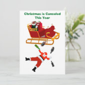 Weihnachten ist abgesagt Karte (Stehend Vorderseite)