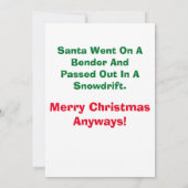 Weihnachten ist abgesagt Karte (Rückseite)