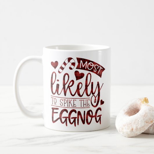 Weihnachten ist am wahrscheinlichsten, dass Eggnog Kaffeetasse (Mit Donut)