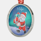 Weihnachten ist auf dem Weg nach Nordlichter Weihn Ornament Aus Metall (Links)