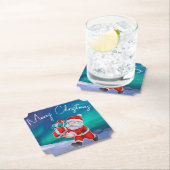 Weihnachten ist auf dem Weg nach Nordlichter Weihn Untersetzer (Vor Ort)