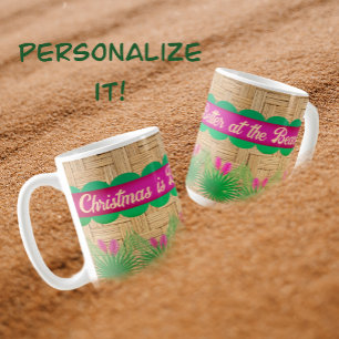 Weihnachten ist besser am Strand Tropical Kaffeetasse