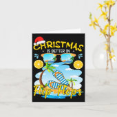 Weihnachten ist besser in Flip Flops Beach Sommer  Karte (Gelbe Blume)