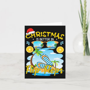 Weihnachten ist besser in Flip Flops Strand Sommer Karte