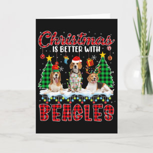 Weihnachten ist besser mit den Beagles Santa Elf R Karte
