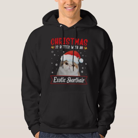 Weihnachten ist besser mit einer exotischen Kurzha Hoodie (Vorderseite)