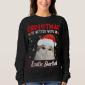 Weihnachten ist besser mit einer exotischen Kurzha Sweatshirt (Vorderseite)