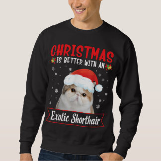 Weihnachten ist besser mit einer exotischen Kurzha Sweatshirt