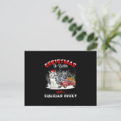 Weihnachten ist besser mit Hund | Husky Eigentümer Ankündigungspostkarte (Stehend Vorderseite)