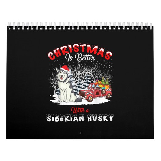 Weihnachten ist besser mit Hund | Husky Eigentümer Kalender (Titelbild)