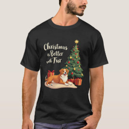 Weihnachten ist besser mit Pelztieren, die länger  T-Shirt