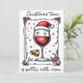 Weihnachten ist besser mit Wein (Stehend Vorderseite)