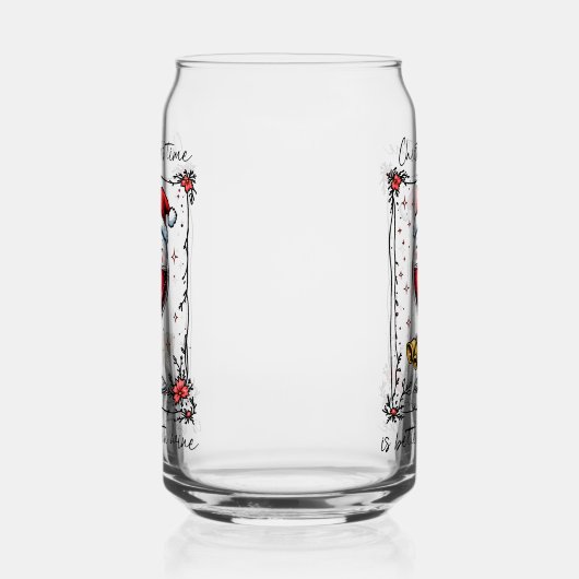 Weihnachten ist besser mit Wein Dosenglas (Rechts)