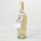 Weihnachten ist besser mit Wein Flaschenanhänger (Angewinkelt)