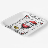 Weihnachten ist besser mit Wein Pappteller (Gewinkelt)