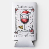 Weihnachten ist besser mit Wein Selters Dosenkühler (Rückseite)