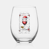 Weihnachten ist besser mit Wein Weinglas Ohne Stiel (Vorderseite)