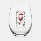 Weihnachten ist besser mit Wein Weinglas Ohne Stiel (Rückseite)