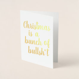 Weihnachten ist Bull - typografische Karte
