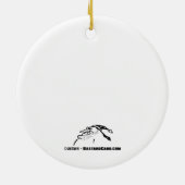 Weihnachten ist Bull - typografische Karte Keramik Ornament (Hinten)