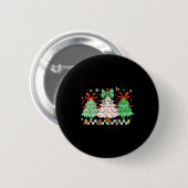 Weihnachten ist die Saison Coquette Bogen Weihnach Button (Vorne & Hinten)