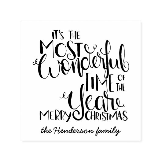 Weihnachten ist die wunderbarste Zeit des Jahres Permastempel (Design)