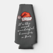 Weihnachten ist die wunderbarste Zeit für ein Bier Flaschenkühler (Vorderseite)